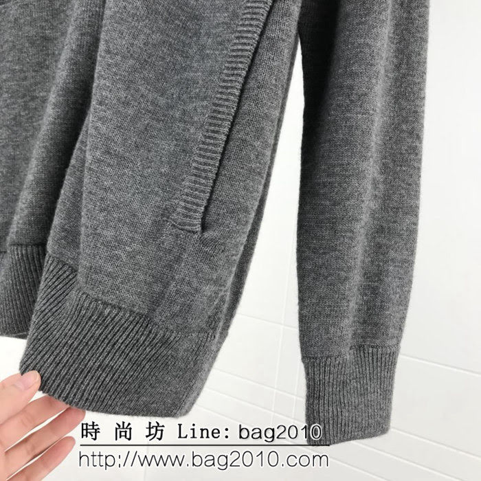 THOM BROWNE湯姆布朗 2018秋冬最新 雙拉鏈 羊毛羊絨 連帽毛衣外套 男女同款 ydi1853